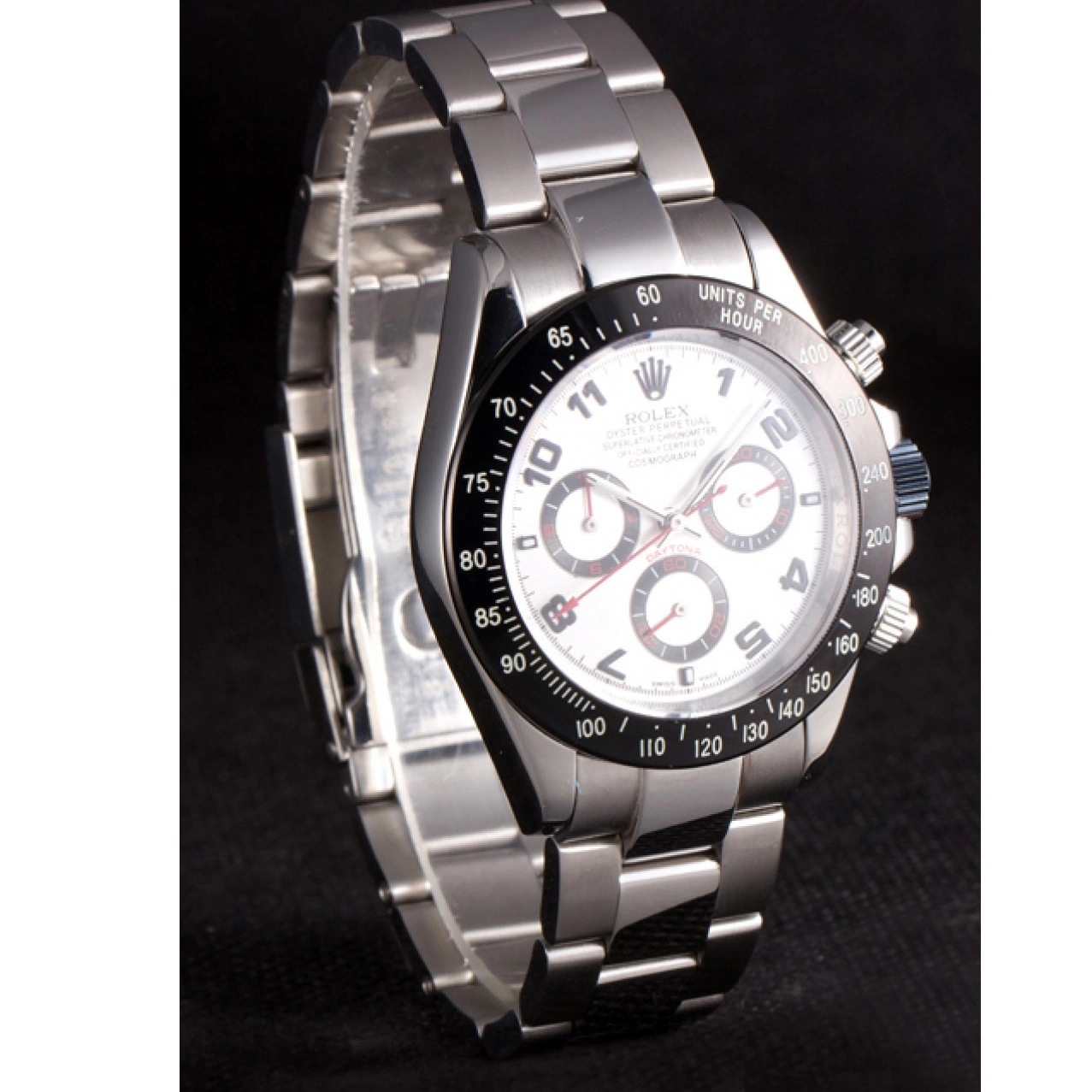 Rolex Enameled Daytona Dial Black Silver Stainless Steel 1027